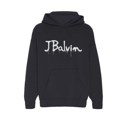 J Balvin Script Hoodie Black